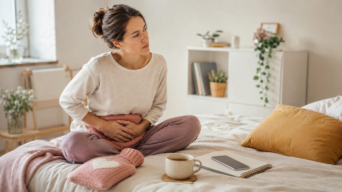 Žena si v kalendáři značí dny menstruačního cyklu